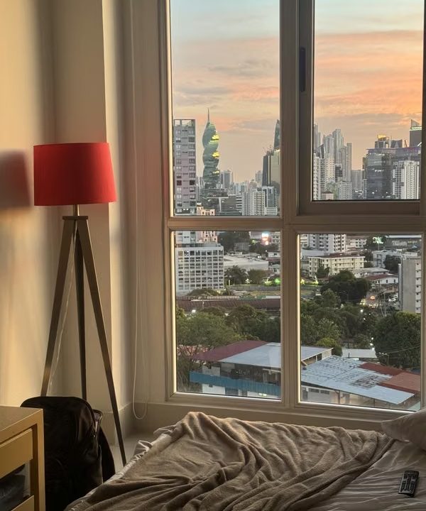 bedroom city view